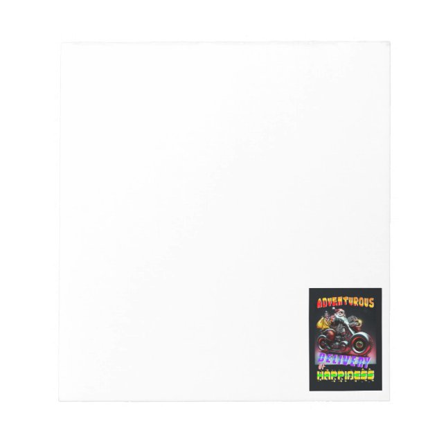 Adventurous Delivery Of Happiness Notepad (Front)