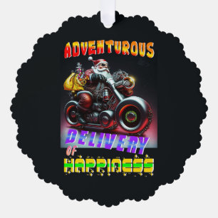 Adventurous Delivery Of Happiness Tree Decoration Card