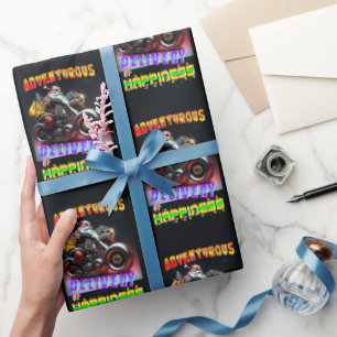Adventurous Delivery Of Happiness Wrapping Paper