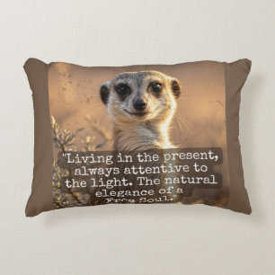 Adventurous Meerkat Living Decorative Cushion