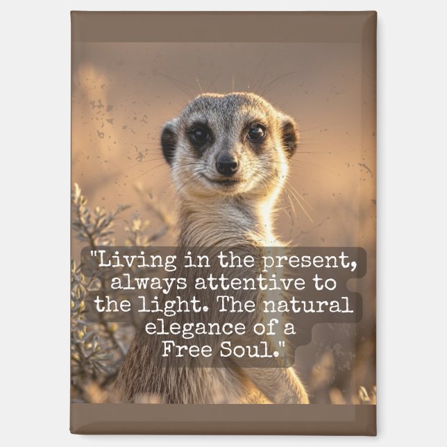 Adventurous Meerkat Living Magnet (Front)