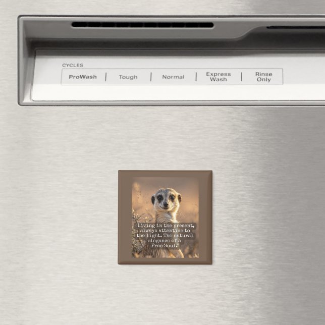 Adventurous Meerkat Living Magnet (In Situ (Dishwasher))