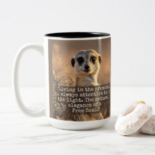 Adventurous Meerkat Living Two-Tone Coffee Mug
