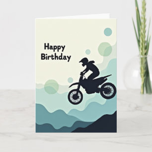 Adventurous Motorcycle Leap Card