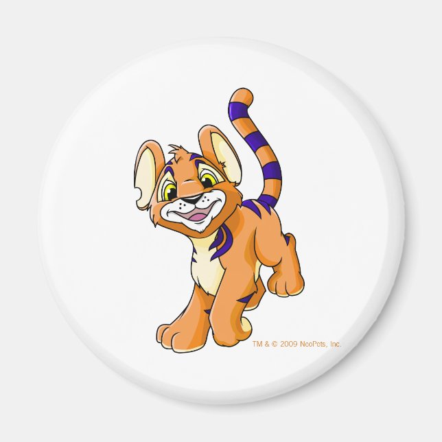 Adventurous orange Kougra Magnet (Front)