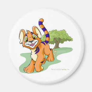 Adventurous orange Kougra on Mystery Island Magnet