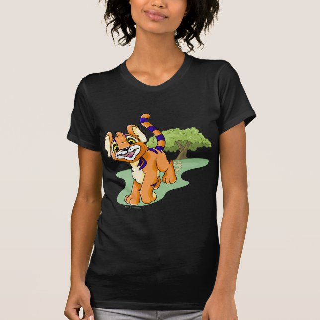 Adventurous orange Kougra on Mystery Island T-Shirt (Front)