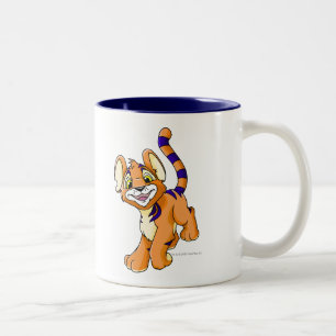 Adventurous orange Kougra Two-Tone Coffee Mug