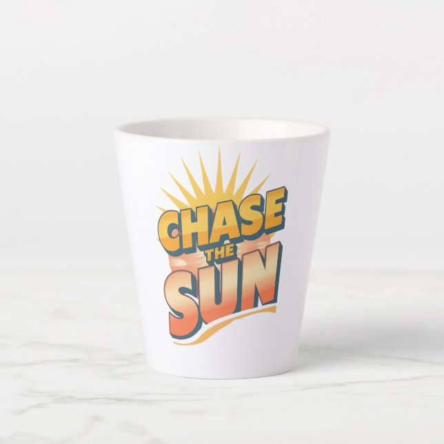 Adventurous Travel and Sunshine Slogan Latte Mug (Front)