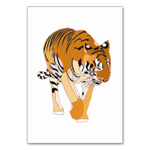 Adverb quickly, tiger themed reading flashcards table number