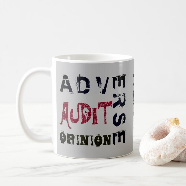 "Adverse Audit Opinion" Coffee Mug (With Donut)