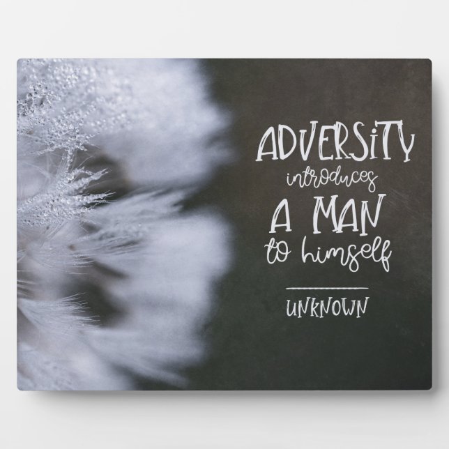 Adversity Inspirational Plaque (Front)
