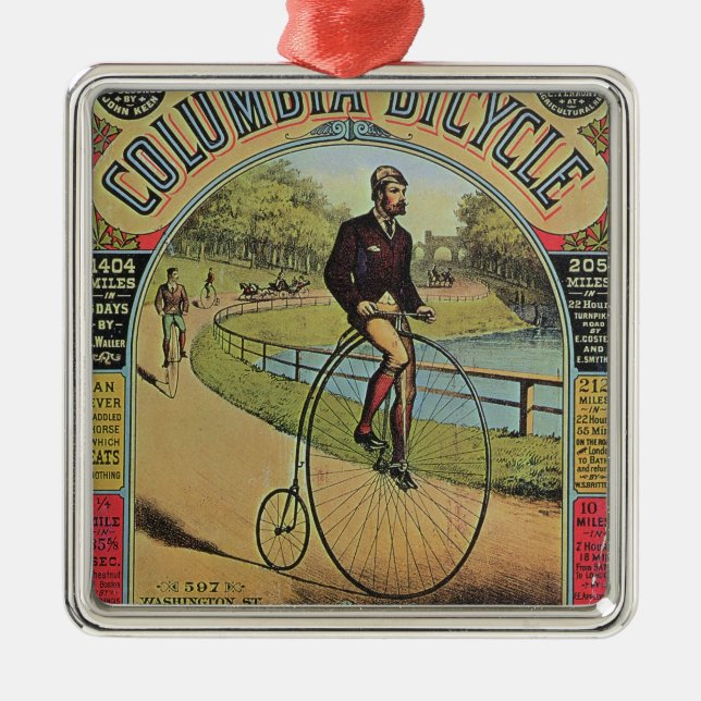 Advert for the Columbia Bicycle Metal Tree Decoration (Front)