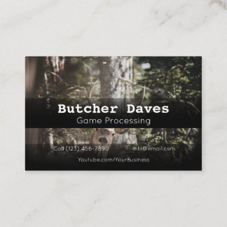 Advertise Game Deer Animal Processing Company Busi Business Card