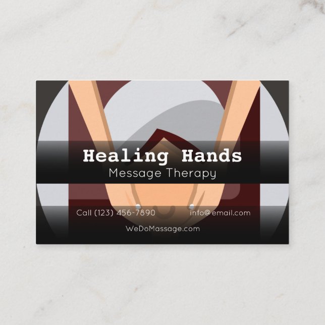 Advertise Massage Therapy company  Business Card (Back)