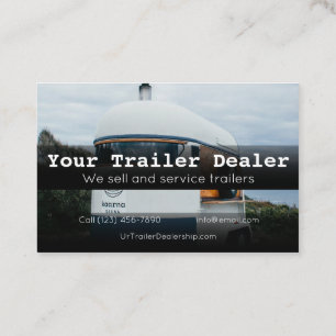 Advertise Trailer Dealership company Business Card