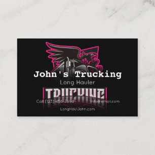 Advertise Trucking Company Services Hauling Busine Business Card