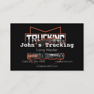 Advertise Trucking Company Services Hauling Busine Business Card