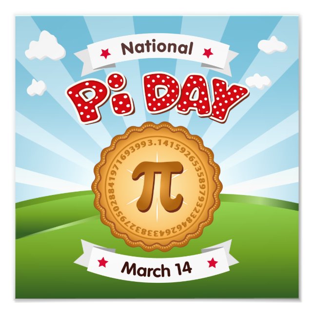 Advertise Your Pi Day Party, March 14 Photo Print (Front)