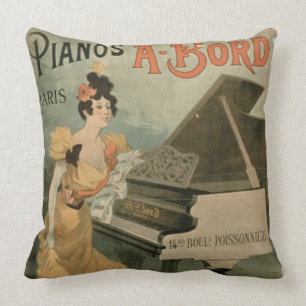 Advertisement for 'A. Bord Pianos, Paris' (colour Cushion