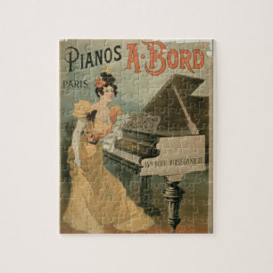 Advertisement for 'A. Bord Pianos, Paris' (colour Jigsaw Puzzle