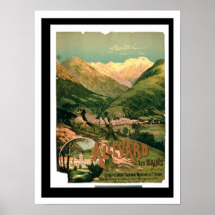 Advertisement for 'Allevard Les Bains', Isere (col Poster