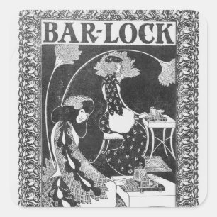 Advertisement for Bar-Lock Typewriters, c.1895 Square Sticker