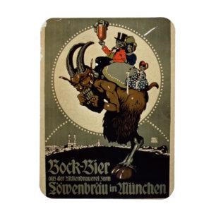 Advertisement for 'Bock Beer from Lowenbrau Brewer Magnet