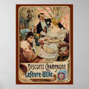 Advertisement for Champagne Biscuits Poster