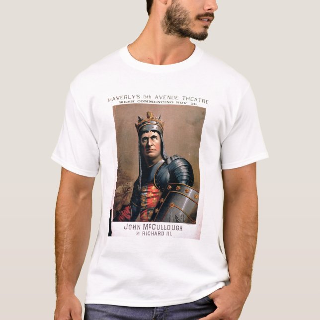 Advertisement for 'John McCullough as Richard III' T-Shirt (Front)