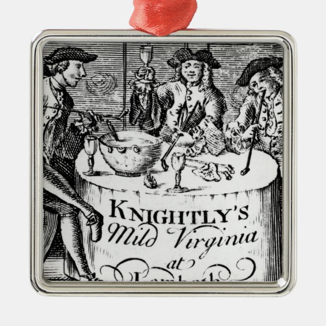 Advertisement for 'Knightly's Mild Virginia Metal Ornament (Front)