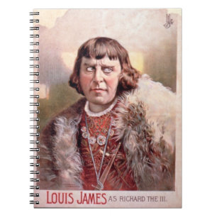 Advertisement for 'Louis James as Richard III' (co Notebook