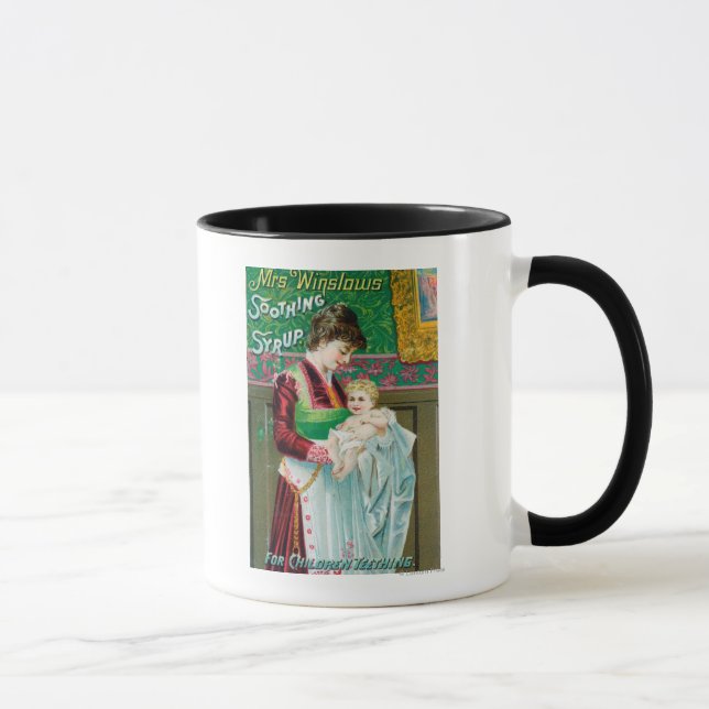 Advertisement for Mrs Winslows Soothing Syrup Mug (Right)
