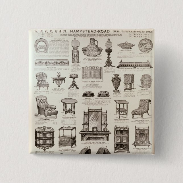 Advertisement for Oetzmann & Co. 15 Cm Square Badge (Front)