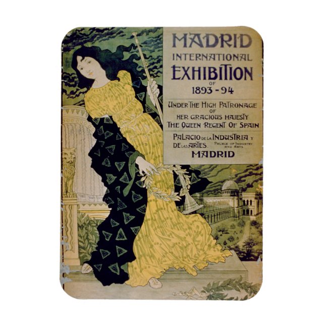 Advertisement for the 'Madrid International Exhibi Magnet (Vertical)