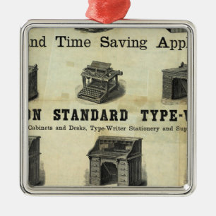 Advertisement with Guide Map Metal Ornament