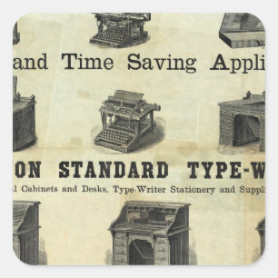 Advertisement with Guide Map Square Sticker