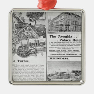 Advertisements for La Turbie Restaurant, Metal Ornament