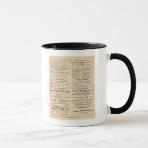 Advertisements for twelve companies, mug