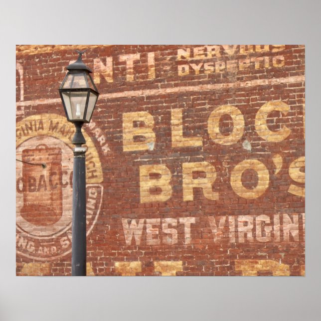 Advertisements on side of building poster (Front)