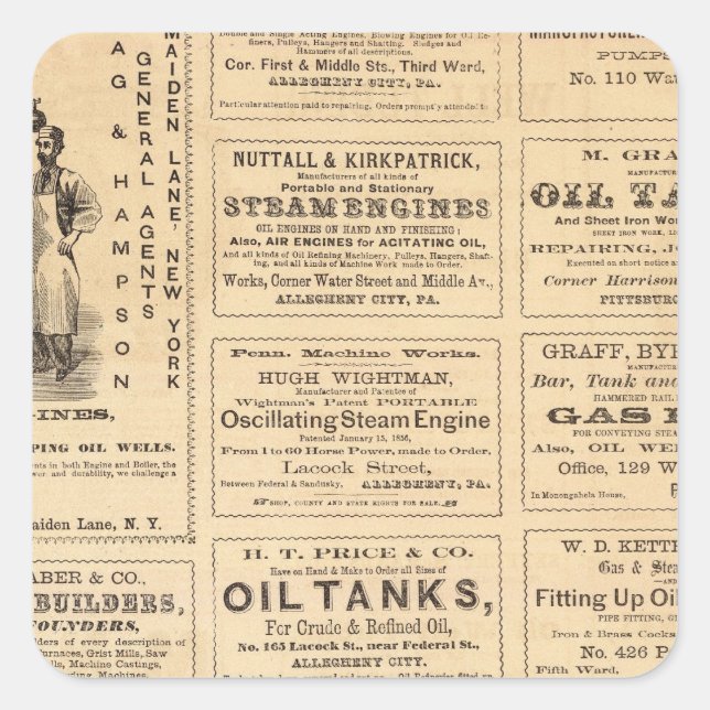 Advertisements Square Sticker (Front)