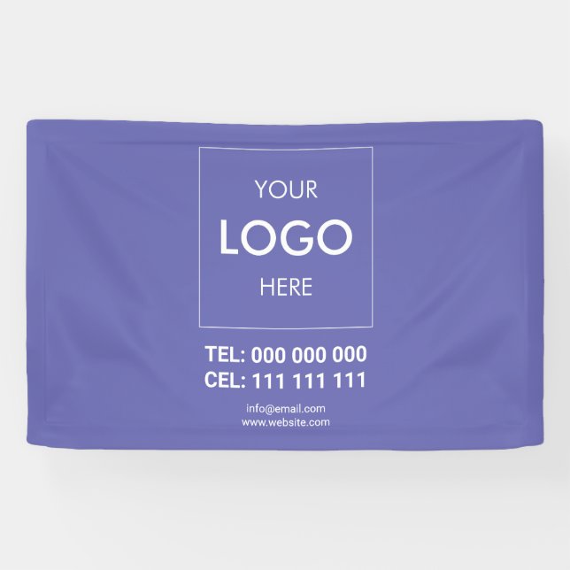 Advertising Business Logo Purple Banner (Horizontal)