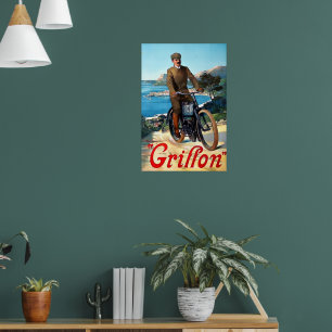 Advertising of Bicycles Griffon 1905 Poster