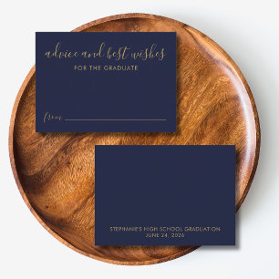 Advice And Best Wishes For The Graduate Gold  Enclosure Card