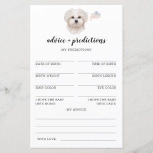 Advice and predictions Maltese Baby Shower Game