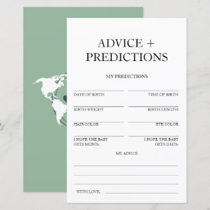 Advice and Predictions Travel Baby Shower Game
