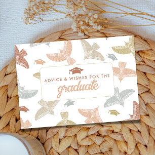  Advice and Wishes Boho Design Graduation Enclosure Card