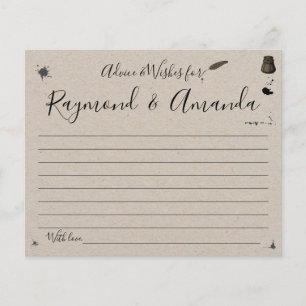 Advice and Wishes for Couple Bridal Shower card