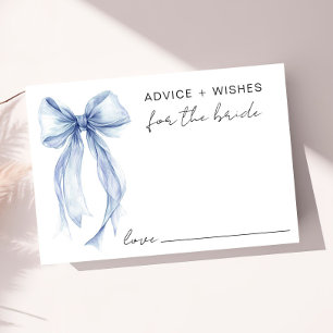 Advice And Wishes For The Bride Bridal Shower Enclosure Card