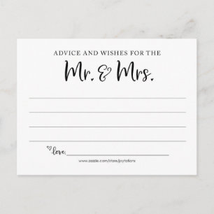 Advice And Wishes For The Mr And Mrs Card